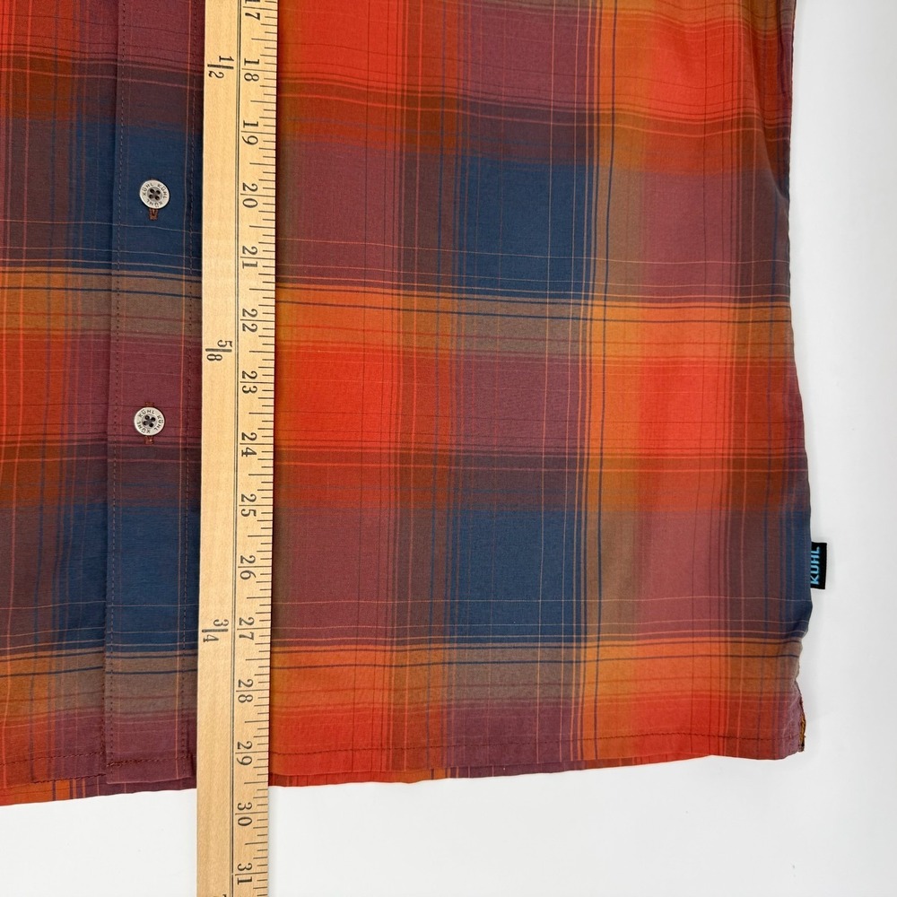 Kuhl Response Shirt Mens Large Plaid Short Sleeve Hiking Camping UPF 30 - Picture 6 of 14